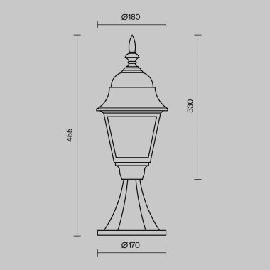 Уличный светильник Maytoni Abbey Road O004FL-01B &mdash; svetrussia.ru