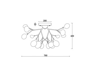 Потолочная люстра Freya Florencia FR5049CL-27B &mdash; svetrussia.ru