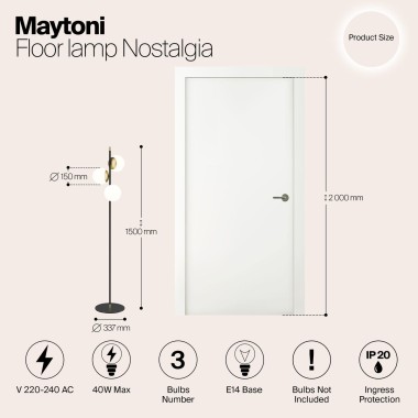 Торшер Maytoni Nostalgia MOD048FL-03G &mdash; svetrussia.ru