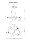 Подвесная люстра Arte Lamp Albus A7780SP-7AB фото 3 &mdash; svetrussia.ru