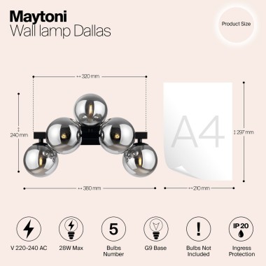 Бра Maytoni Dallas MOD547WL-05B &mdash; svetrussia.ru
