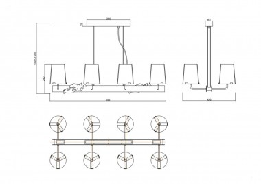 Подвесной светильник Maytoni MOD040PL-08CH &mdash; svetrussia.ru
