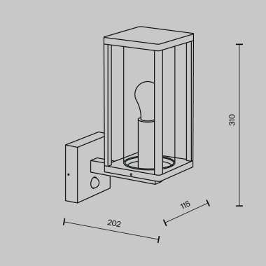 Уличный настенный светильник Maytoni Cell O452WL-01GFSR &mdash; svetrussia.ru