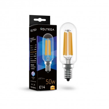 Лампа светодиодная Voltega E14 5W 3000K прозрачная 7266 &mdash; svetrussia.ru