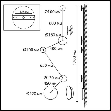 Настенный светильник Odeon Light HIGHTECH 7115/30WL &mdash; svetrussia.ru