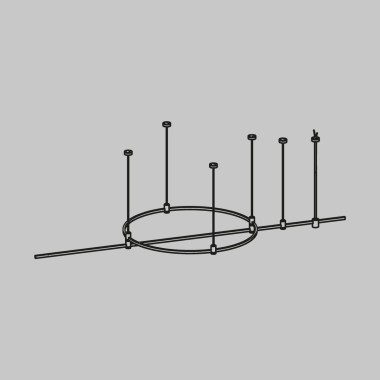 Основание на тросовых подвесах Hang для трековых светильников Maytoni Technical Flarity TFC-Flar-H05-B &mdash; svetrussia.ru