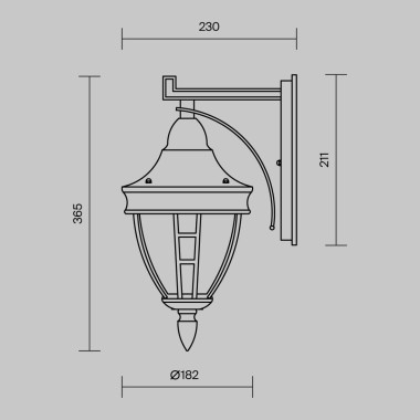 Уличный настенный светильник Maytoni Novara O027WL-01B &mdash; svetrussia.ru