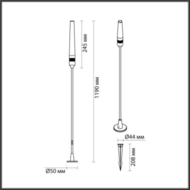Уличный светодиодный светильник Odeon Light Nature Canna 7020/4GB &mdash; svetrussia.ru