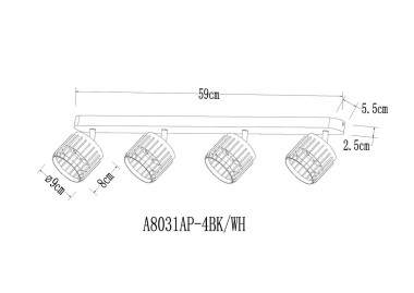 Спот Arte Lamp Atria A8031PL-4WH &mdash; svetrussia.ru