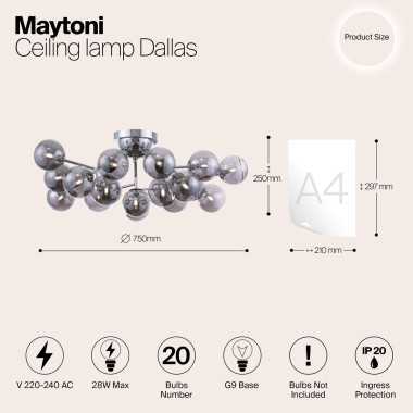 Потолочная люстра Maytoni Dallas MOD545PL-20CH &mdash; svetrussia.ru