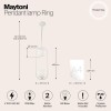 Подвесной светильник Maytoni Ring MOD013PL-02W фото 2 &mdash; svetrussia.ru