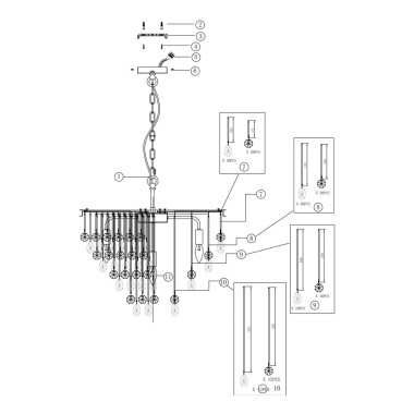 Подвесная люстра Maytoni Linn MOD091PL-07CH &mdash; svetrussia.ru