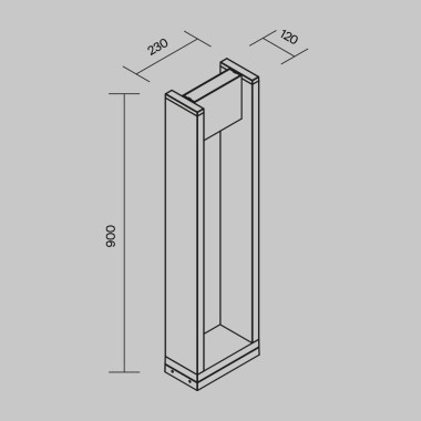 Уличный светодиодный светильник Maytoni Gran O465FL-L16GF3K &mdash; svetrussia.ru