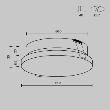 Встраиваемый светильник Maytoni Technical Pauline DL067-GX53-W &mdash; svetrussia.ru
