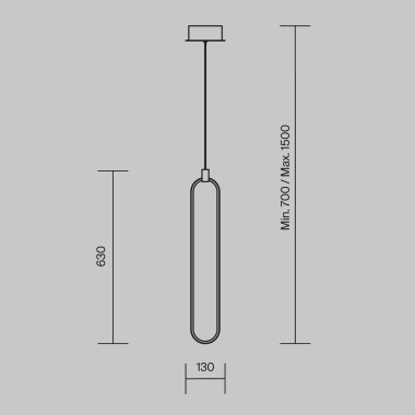 Подвесной светодиодный светильник Maytoni Chain MOD017PL-L13G &mdash; svetrussia.ru