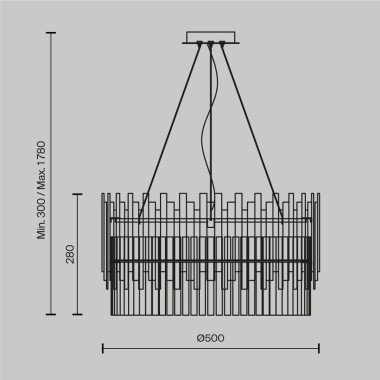 Подвесная люстра Maytoni Coliseo MOD135PL-06BS &mdash; svetrussia.ru