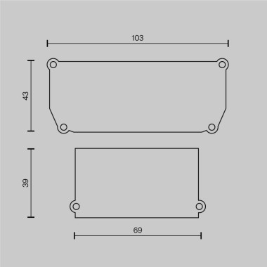 Заглушка Maytoni Technical (4 шт) ALM012EC-SC-B &mdash; svetrussia.ru