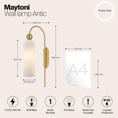 Бра Maytoni Antic MOD302WL-01W &mdash; svetrussia.ru