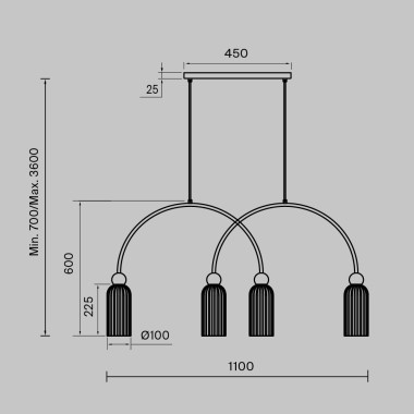 Подвесная люстра Maytoni Antic MOD302PL-04W &mdash; svetrussia.ru