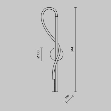 Настенный светильник Maytoni Tau MOD166WL-L12G3K &mdash; svetrussia.ru