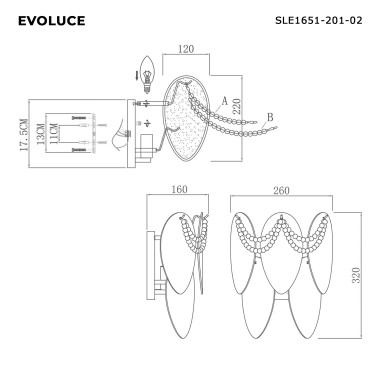 Настенный светильник Evoluce Roomi SLE1651-201-02 &mdash; svetrussia.ru