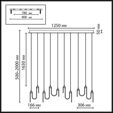 Подвесной светодиодный светильник Odeon Light L-Vision Flow 5105/52L &mdash; svetrussia.ru