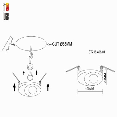 Встраиваемый светильник ST Luce ST216.408.01 &mdash; svetrussia.ru