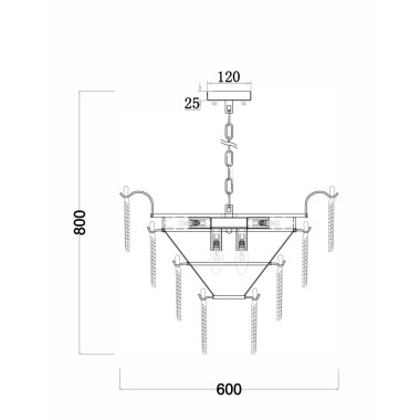 Подвесная люстра Freya Hloya FR5143PL-09G &mdash; svetrussia.ru