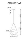 Подвесной светильник Arte Lamp Matisse A7765SP-1AB фото 2 &mdash; svetrussia.ru