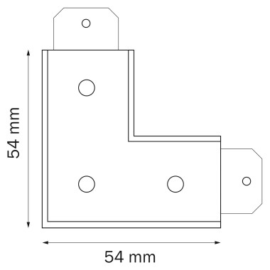 Соединитель L-образный для однофазного трека Lightstar Teta 505126 &mdash; svetrussia.ru