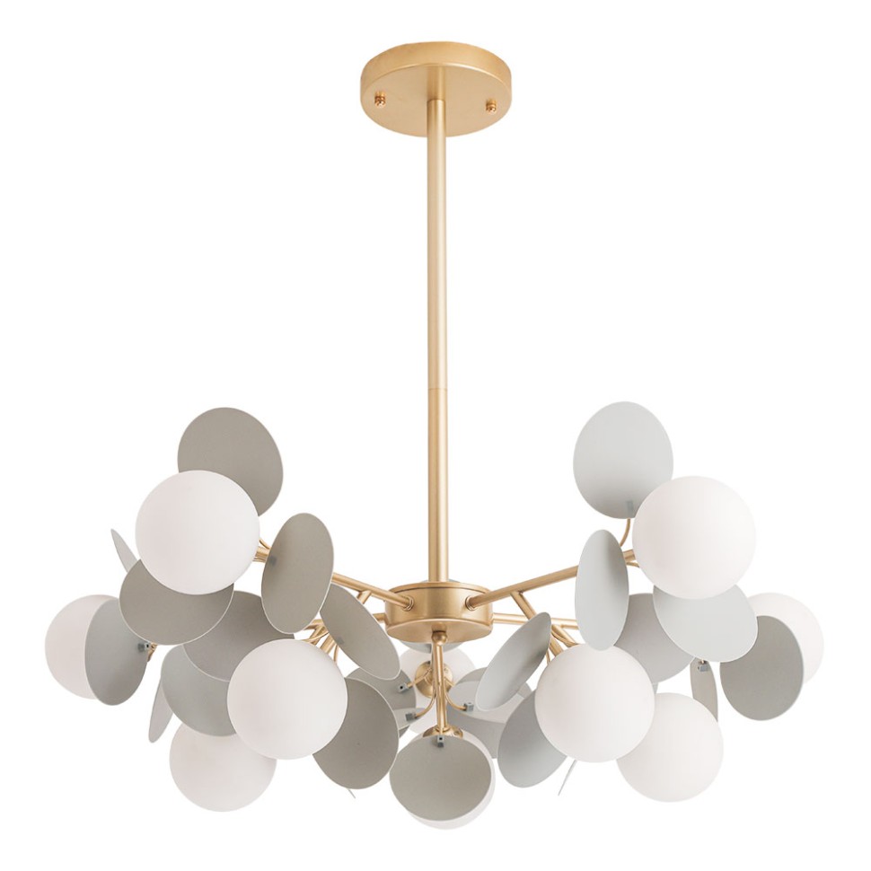 Люстра на штанге Arte Lamp PEACOCK A1369SP-10GY фото 1 &mdash; svetrussia.ru