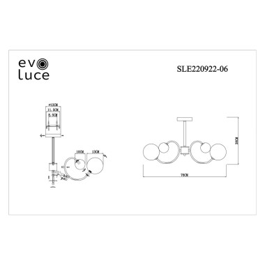 Потолочная люстра Evoluce Formae SLE220922-06 &mdash; svetrussia.ru