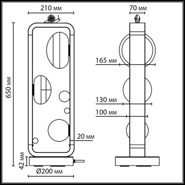 Ландшафтный светильник ODEON LIGHT NATURE 5434/3FB &mdash; svetrussia.ru
