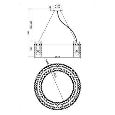 Подвесная люстра Maytoni Rocio MOD036PL-12N &mdash; svetrussia.ru