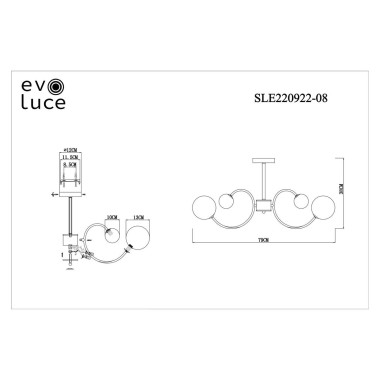 Потолочная люстра Evoluce Formae SLE220922-08 &mdash; svetrussia.ru