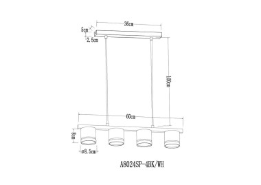 Подвесная люстра Arte Lamp Legacy A8024SP-4WH &mdash; svetrussia.ru