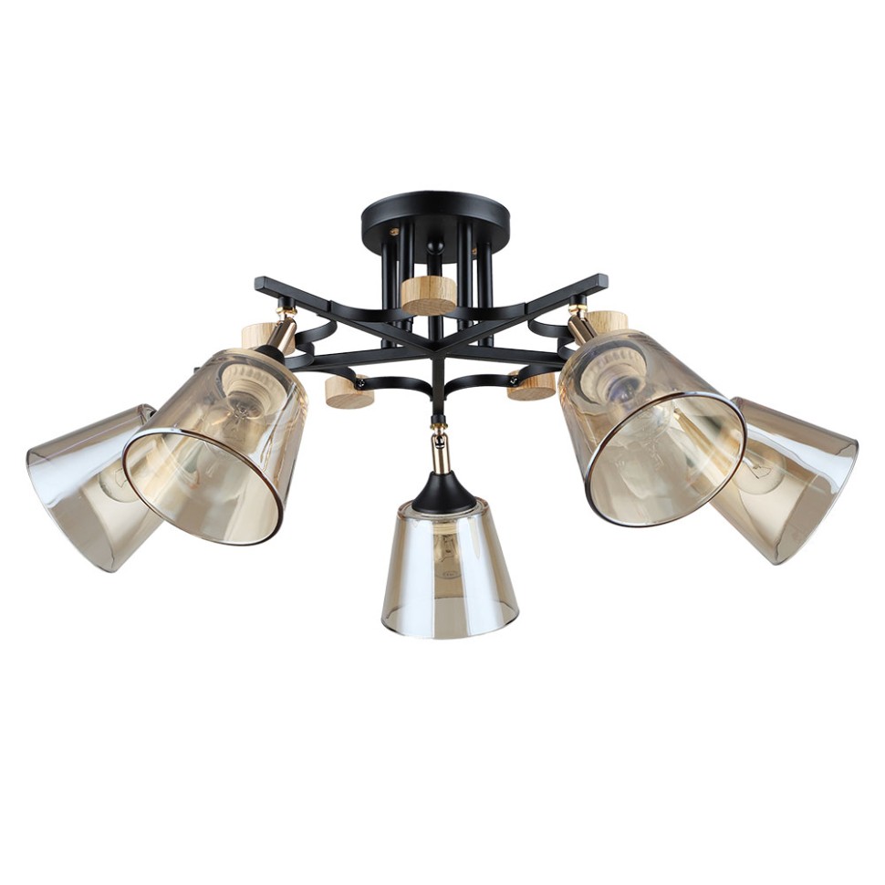 Потолочная люстра Arte Lamp GLASSY A5078PL-5BK фото 1 &mdash; svetrussia.ru