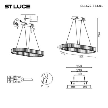 Подвесной светодиодный светильник ST Luce Tivoli SL1622.323.01 &mdash; svetrussia.ru