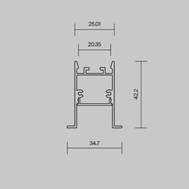 Алюминиевый профиль встраиваемый скрытого монтажа Maytoni Led Strip ALM-3542-B-2M 632015 &mdash; svetrussia.ru