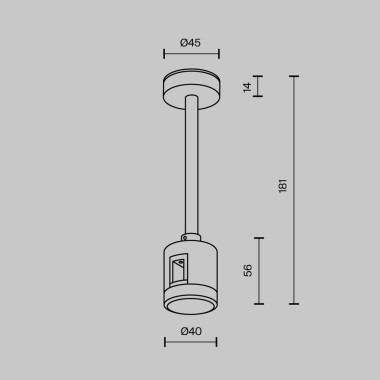 Крепление потолочное Short с прямым коннектором питания Maytoni Flarity TRA156C-IPCL1-BS &mdash; svetrussia.ru