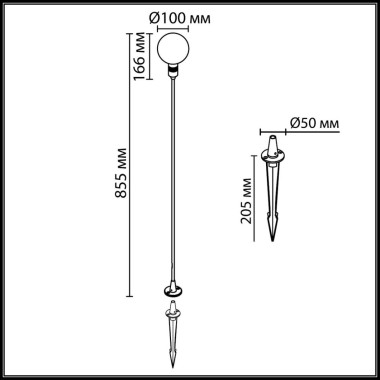 Уличный светильник Odeon Light Nature 7121/2GLA &mdash; svetrussia.ru