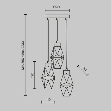 Подвесной светильник Maytoni Coctail time MOD325PL-03G &mdash; svetrussia.ru