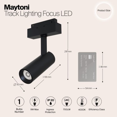Трековый светодиодный светильник Maytoni Track Lamps TR019-2-10W4K-B &mdash; svetrussia.ru