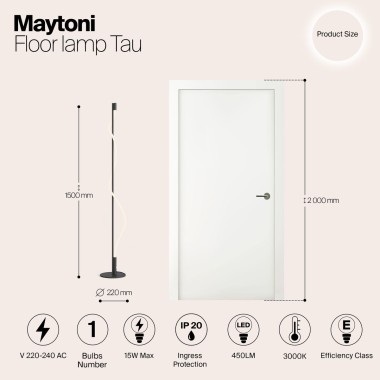 Торшер Maytoni Tau MOD166FL-L15B3K &mdash; svetrussia.ru