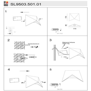 Уличный настенный светодиодный светильник ST Luce Canneto SL9503.501.01 &mdash; svetrussia.ru