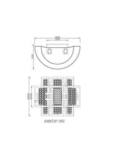 Настенный светильник Arte Lamp Blake A4087AP-2SG &mdash; svetrussia.ru
