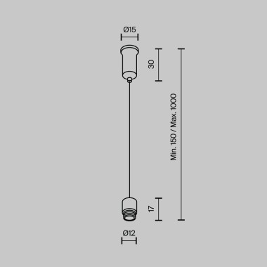 Аксессуар Maytoni Technical CA028SW-L1000-B &mdash; svetrussia.ru