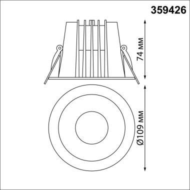 Встраиваемый светодиодный светильник Novotech Spot Lang 359426 &mdash; svetrussia.ru