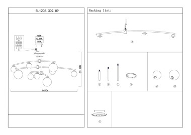 Потолочная люстра ST Luce Sembrare SL1208.302.09 &mdash; svetrussia.ru