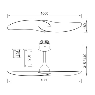 Люстра-вентилятор Mantra IPANEMA II 9039 &mdash; svetrussia.ru